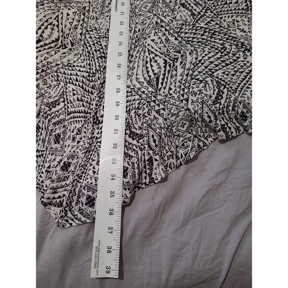 QED London abstract black white.strappy flowy dress festival boho Women SZ M - Picture 11 of 12